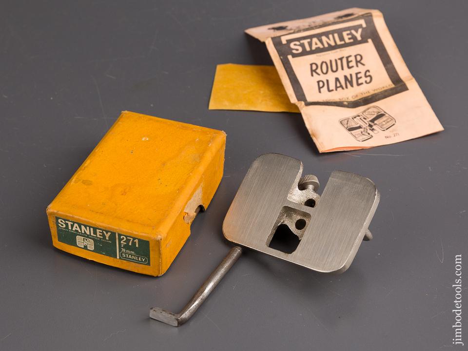 STANLEY No. 271 Miniature Router Plane MINT in Original Box - 86291