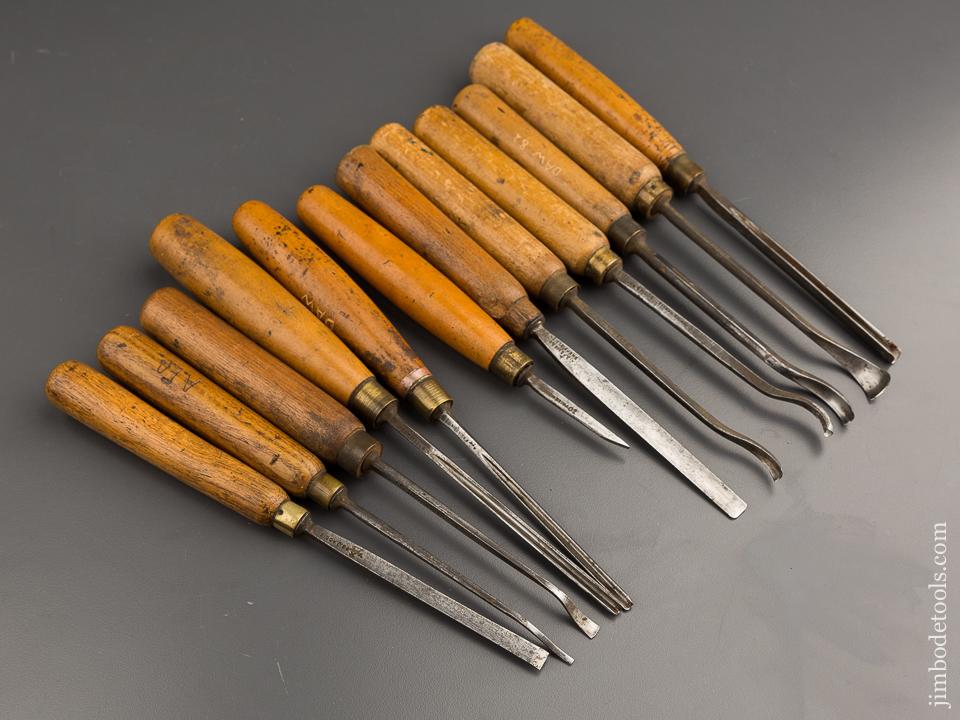 Twelve ADDIS Carving Gouges - 87014