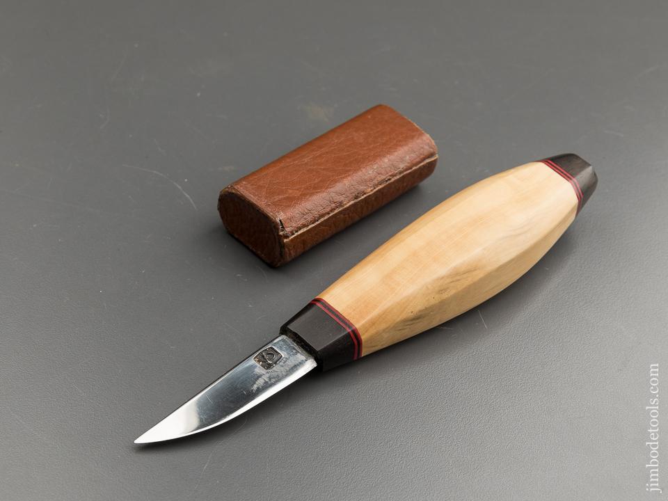 Stunning! Boxwood & Ebony Carving Knife with Sheath - 87573U