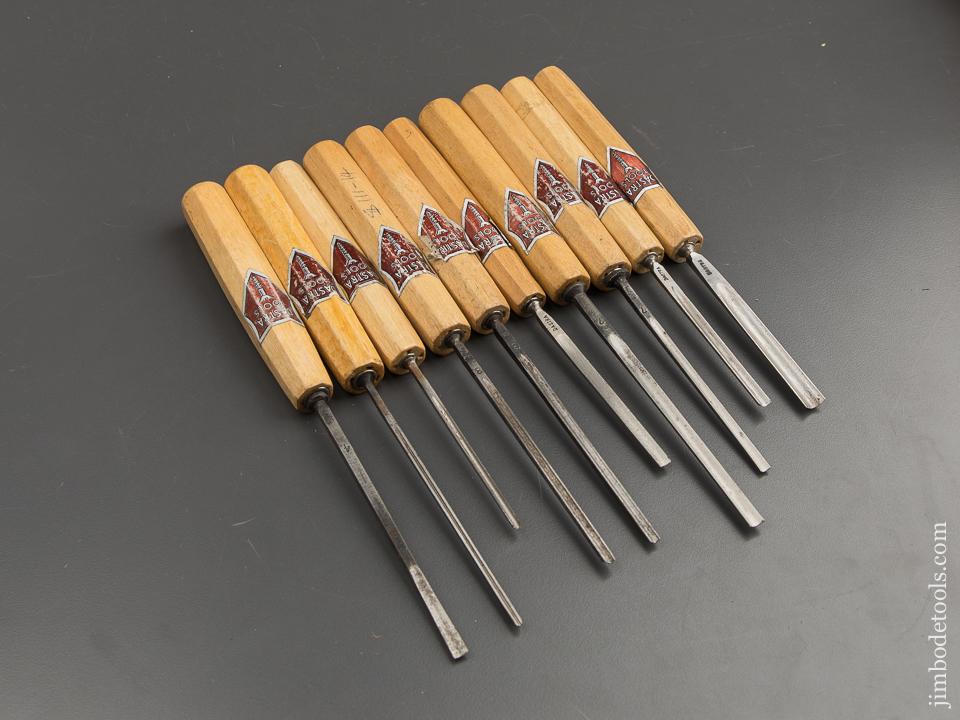 Ten DASTRA Carving Gouges with Decals - 88638