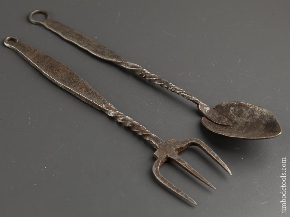 18th Century 12 and 13 inch Forged Utensils - 89551