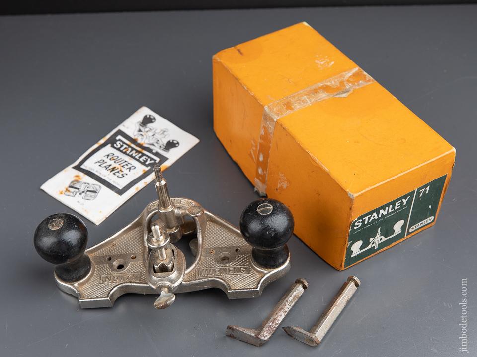 STANLEY No. 71 Router Plane 100% COMPLETE in Original Box - 91072