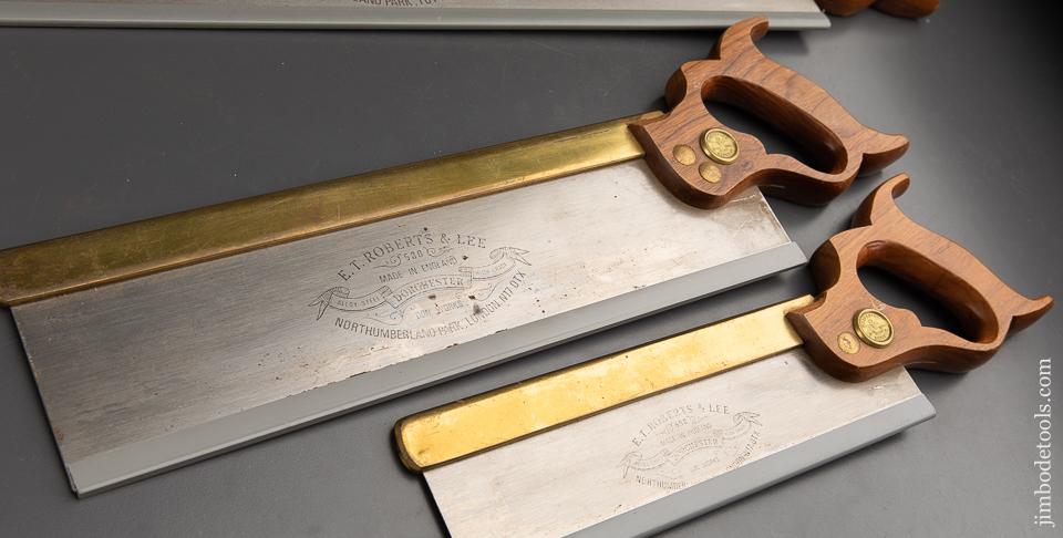 Matched Set! Of Five Cabinet Maker's Saws by E.T. ROBERTS & LEE Dorchester, England - 91368