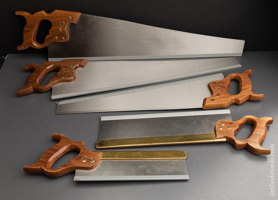 Matched Set! Of Five Cabinet Maker's Saws by E.T. ROBERTS & LEE Dorchester, England - 91368