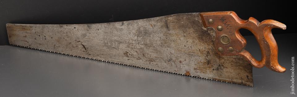 JUST SHARPENED 5 point 28 inch Rip DISSTON D8 Hand Saw circa 1887-96 - 91378