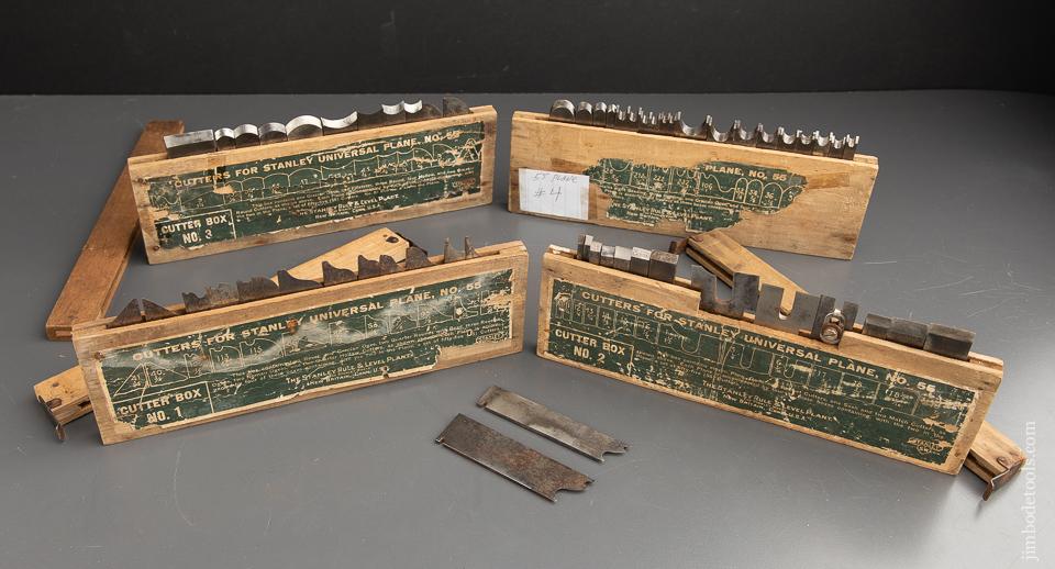 COMPLETE Set of 55 Cutters for STANLEY No. 55 Combination Plane in Original Boxes - 91507