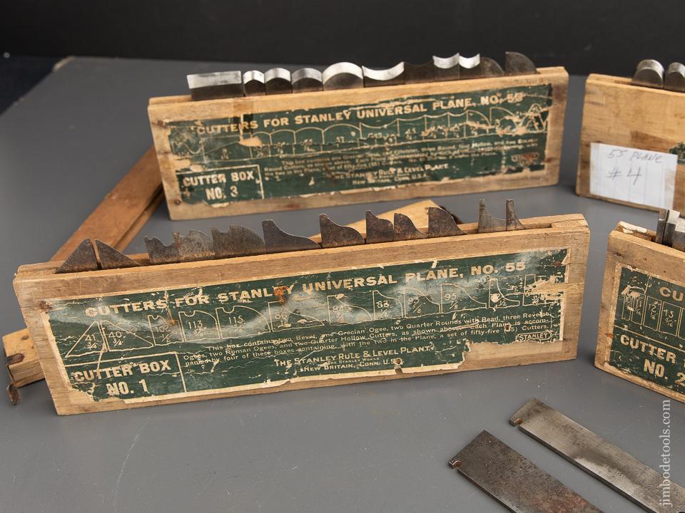 COMPLETE Set of 55 Cutters for STANLEY No. 55 Combination Plane in Original Boxes - 91507