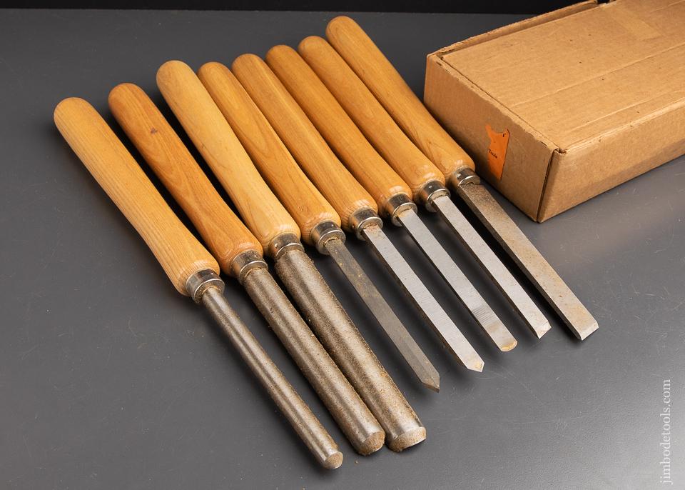 Set of Eight BUCK BROS Turning Chisels MINT in Box - 92193