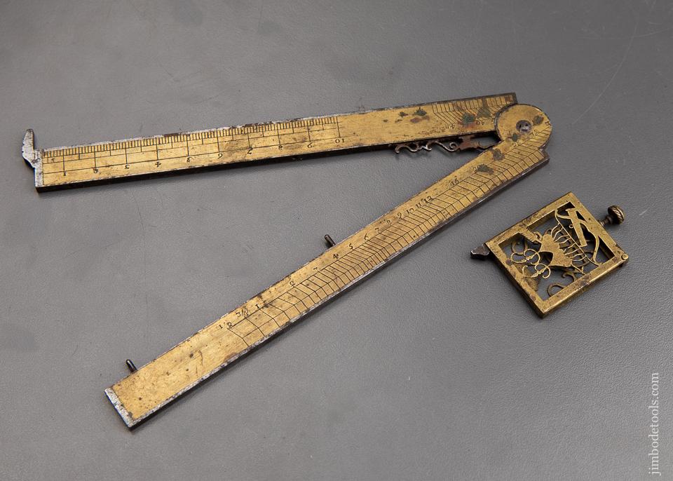 AMAZING! 18th Century Calculating Rule and Caliper - 92198U