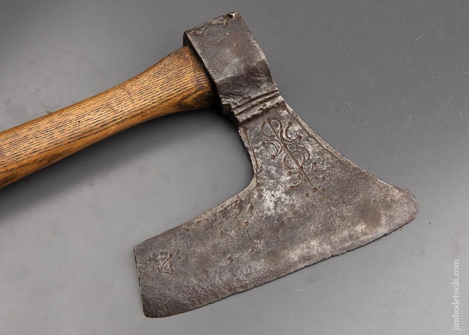 Great Single Bevel Side Axe with Decorations - 92345