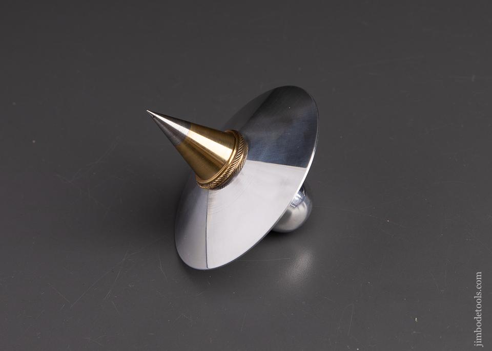 Stunning Dual Metal Flying Saucer Plumb Bob 3 1/2 tall x 4 inch diameter - 92689U