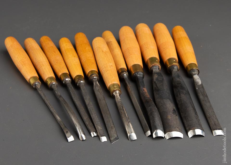 11 New Old Stock HENRY TAYLOR Carving Chisels - 92778