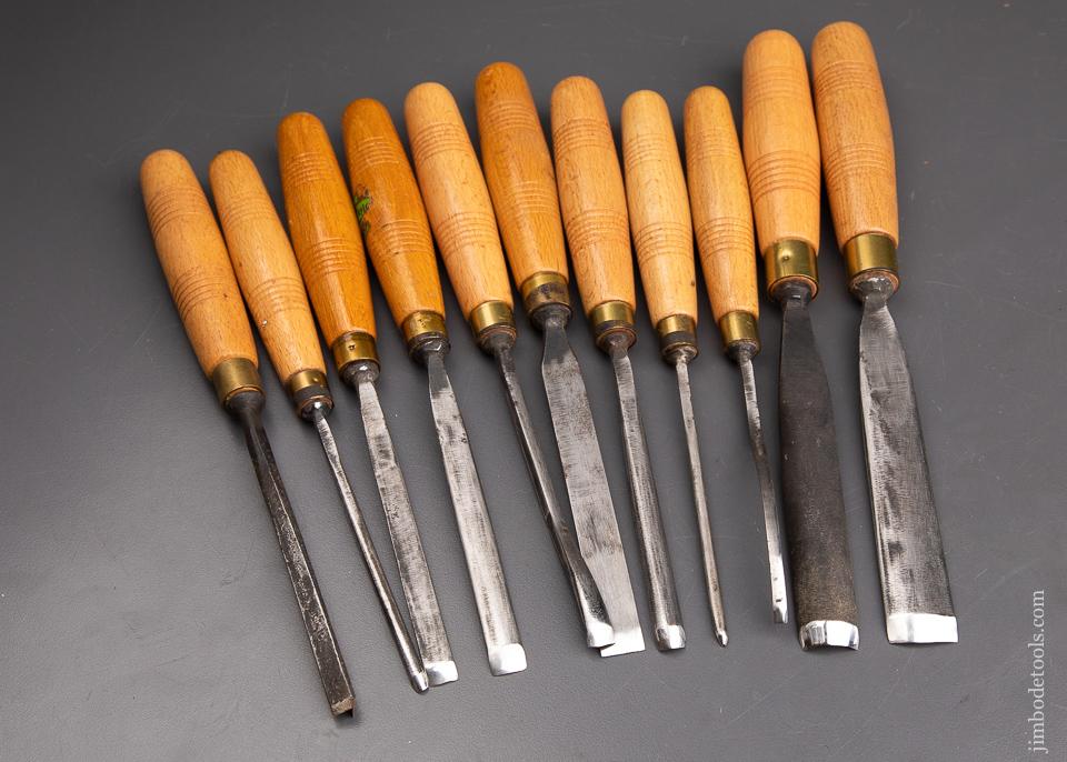 11 New Old Stock HENRY TAYLOR Carving Chisels - 92779