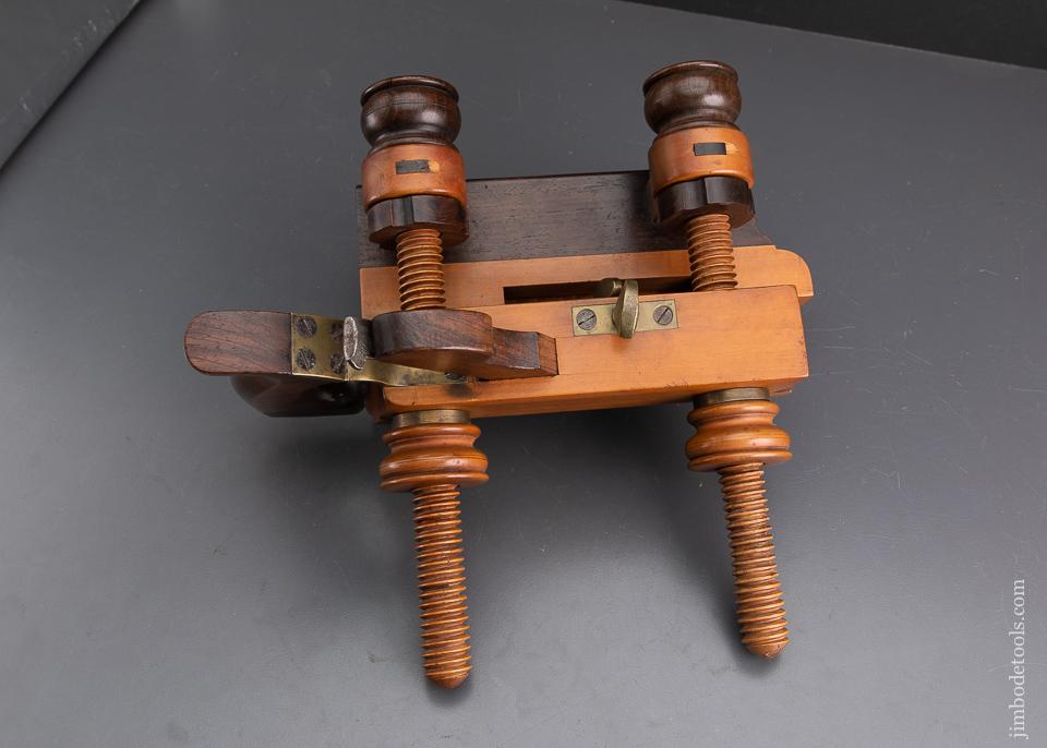 Magnificent! E.W. CARPENTER Patent 1838 Rosewood & Boxwood Handled Plow Plane - 93521U