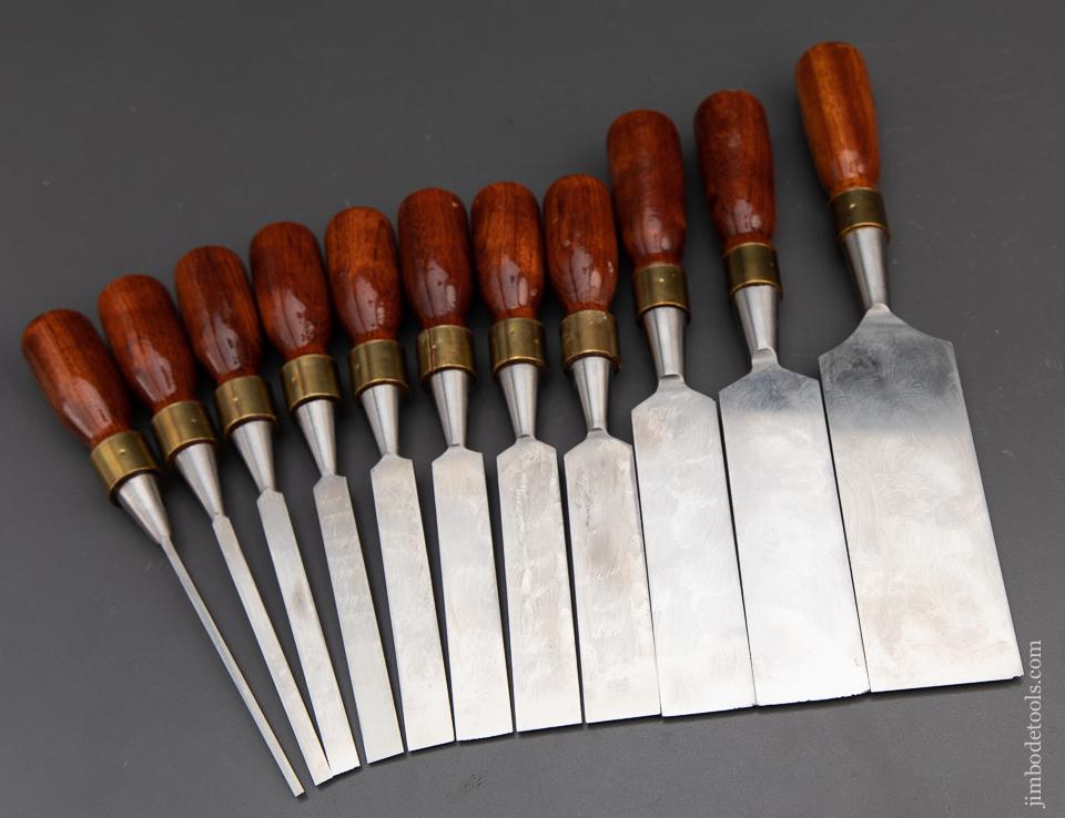 FINE Set of Eleven ASHLEY ILES Bench Chisels - 93623