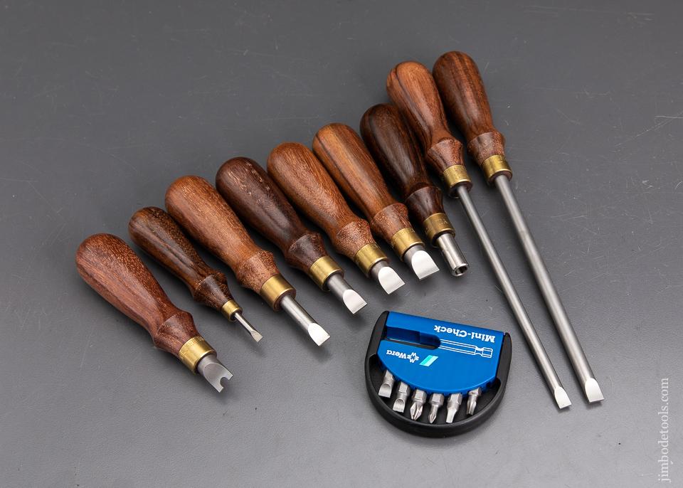 Complete! 9 Piece LIE-NIELSEN Screwdriver Set Cocobolo - 93640