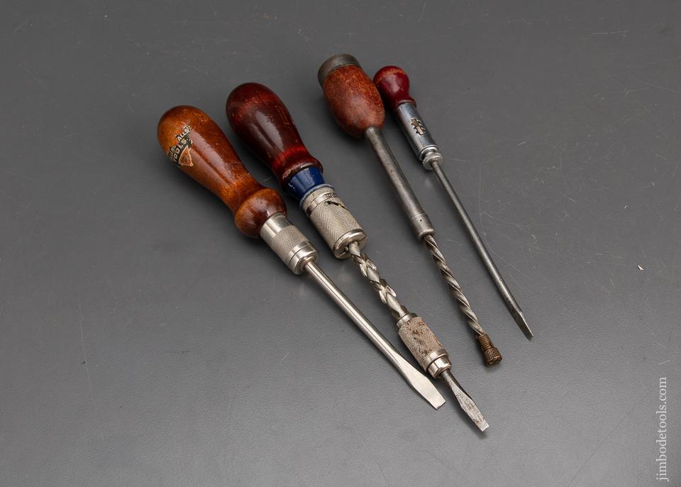 4 Spiral Screwdrivers including MILLERS FALLS and YANKEE - 94717