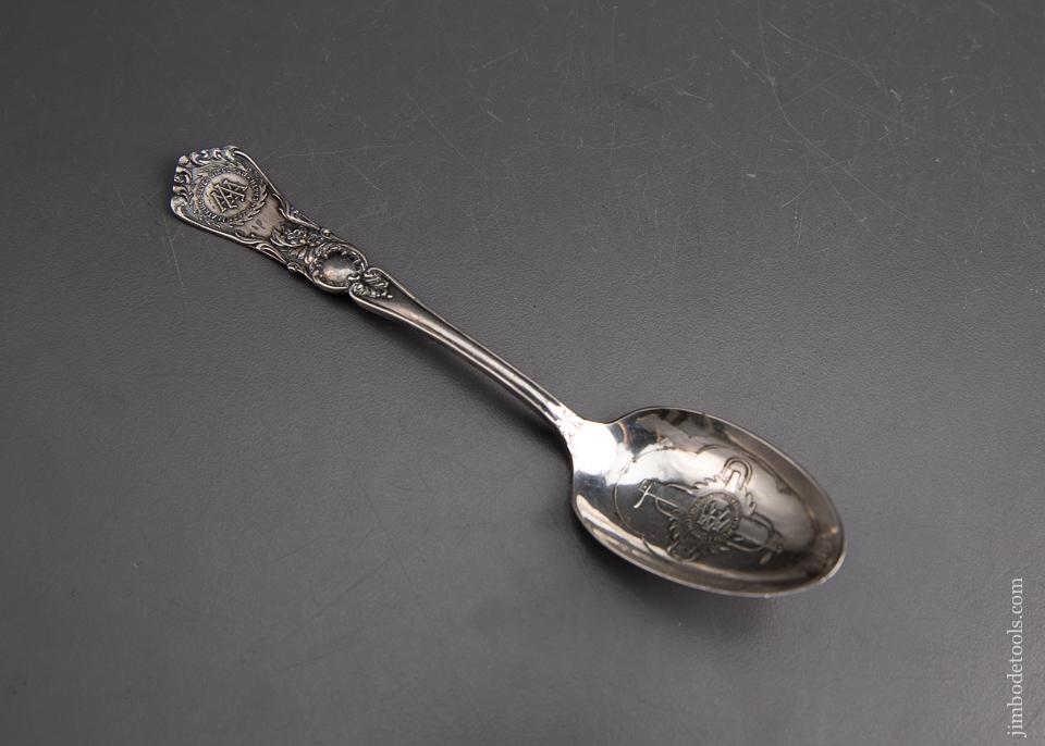 WM. ROGERS Sterling Silver Spoon Advertising ATKINS Silver Steel Saws - 95276