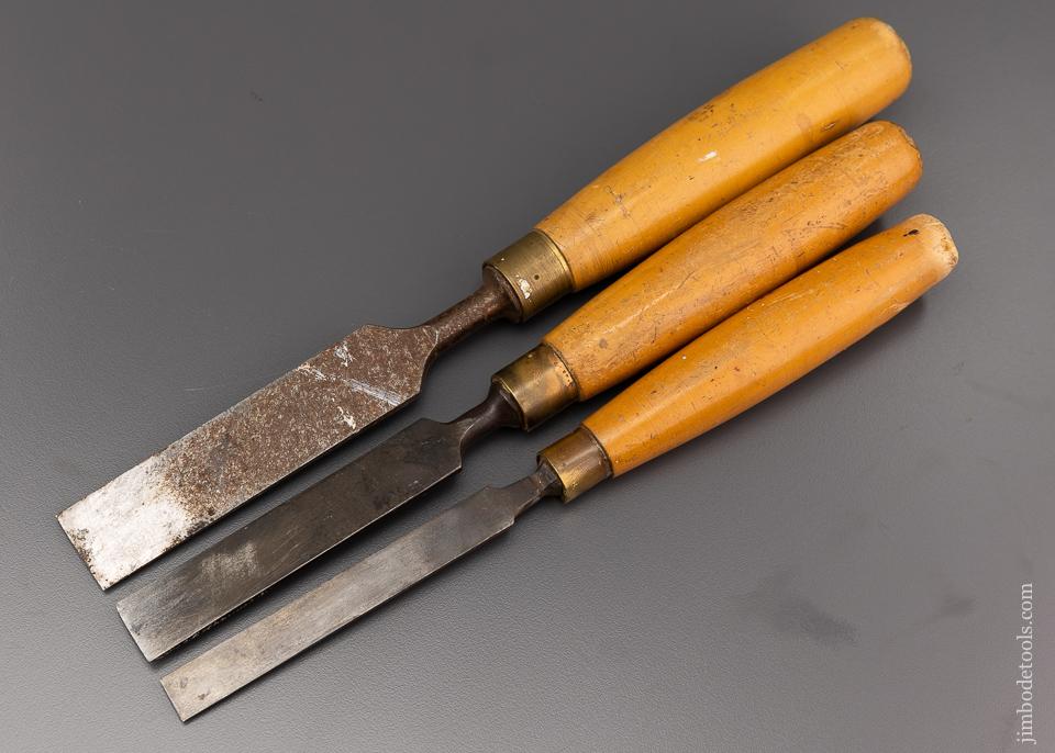 Extra Fine MARPLES Set of 3 Boxwood Handle Chisels - 96187