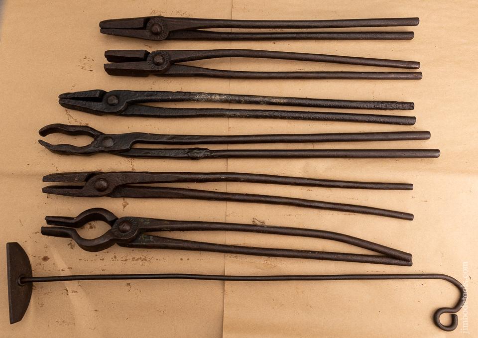 Collection of 7 User Blacksmith Tongs - 96840