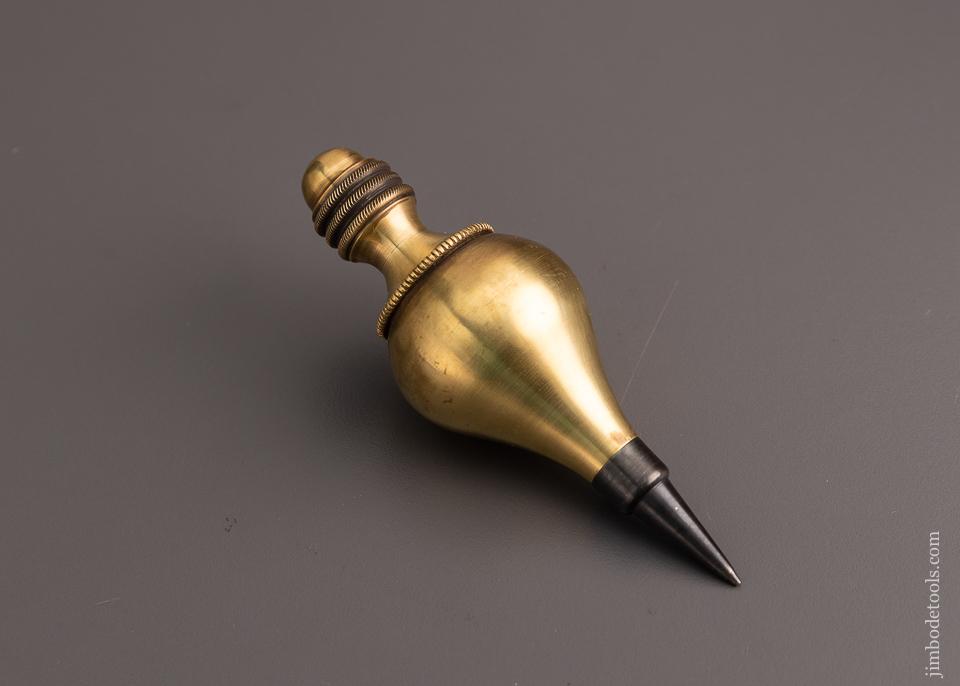 Gorgeous Brass & Steel Plumb Bob with Lots of Knurling - 96862