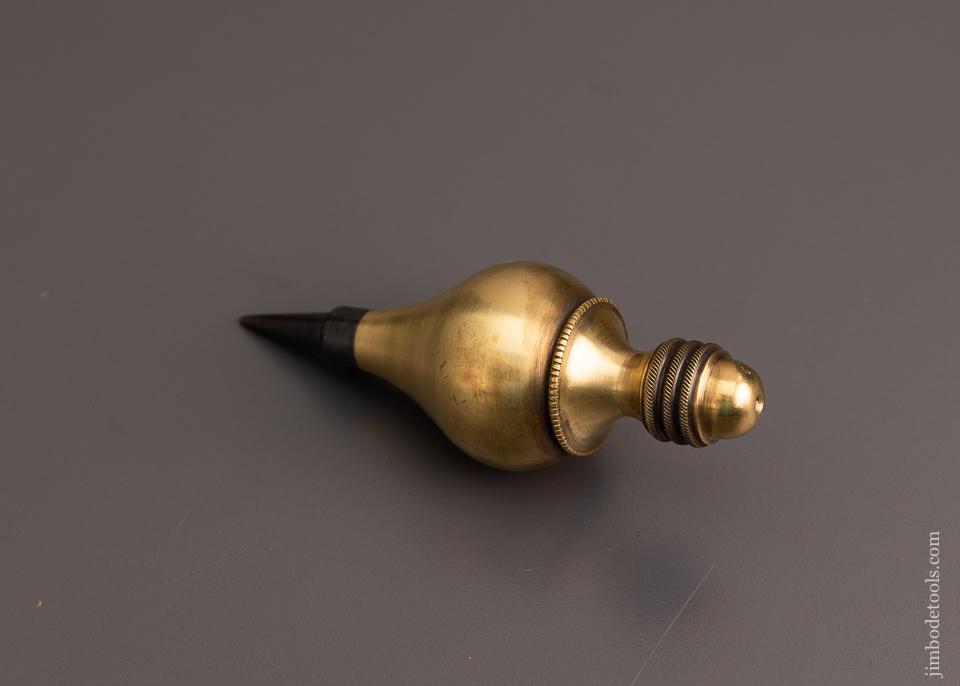 Gorgeous Brass & Steel Plumb Bob with Lots of Knurling - 96862