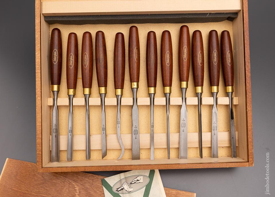 Set of 6 MARPLES Wood Carving Chisels Mint in Box - 104832