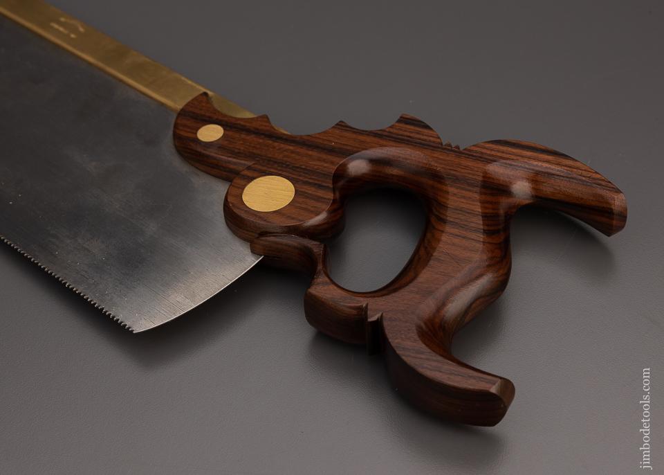 Stunning Rosewood Triple Cove Brass Back Tenon Saw by DAVID YOUNG - 97314