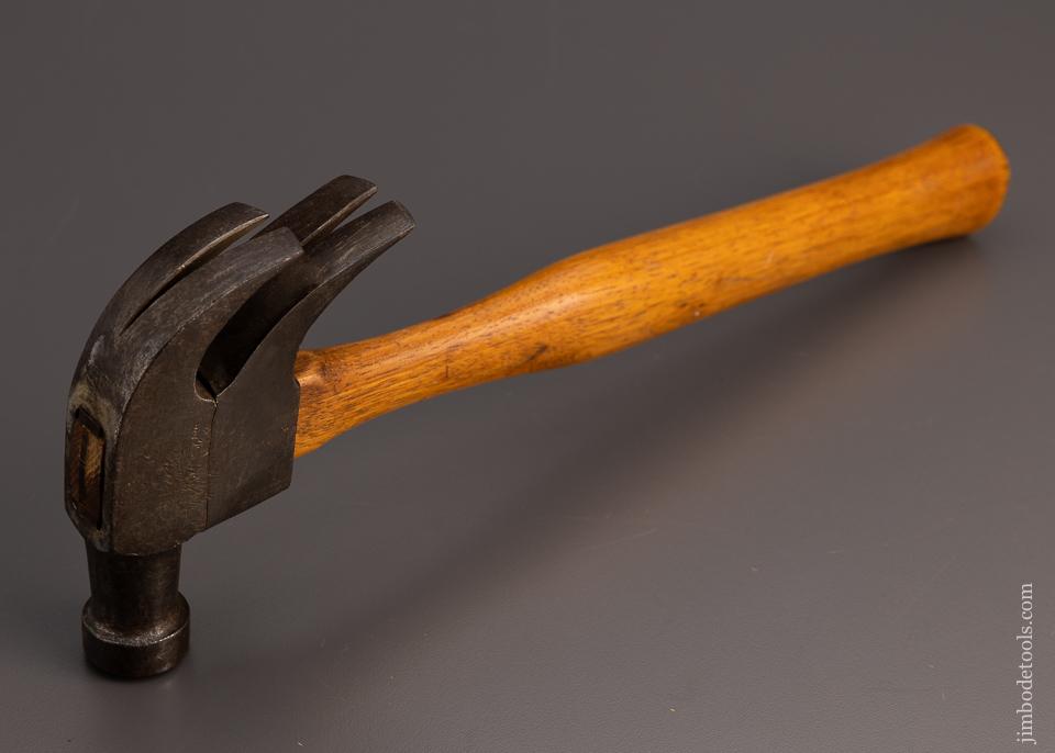 Signed Clean VOIGHT November 4, 1902 Patent Double Claw Hammer by DOUBLE CLAW HAMMER CO. w/ Original Handle - 97616