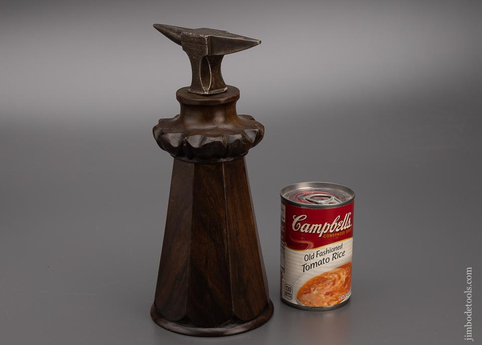 Jeweler’s Anvil on Gorgeous Carved Rosewood Pedestal - 97946