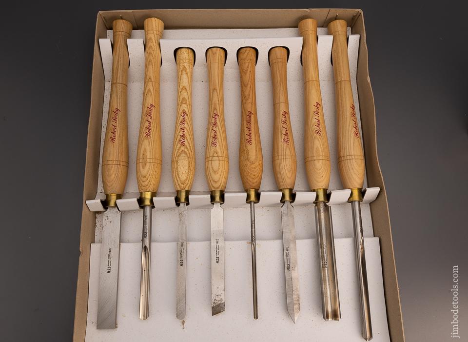 Large Size 8 Piece Turning Chisel Set by ROB’T. SORBY Mint in Box - 98862