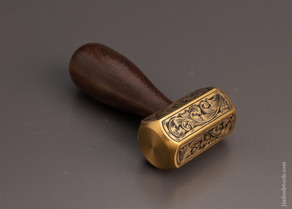 Drop Dead Stunning, Deeply Engraved 1 Pound Brass Carving Mallet by MIKHAIL DAVYDOV - 99467