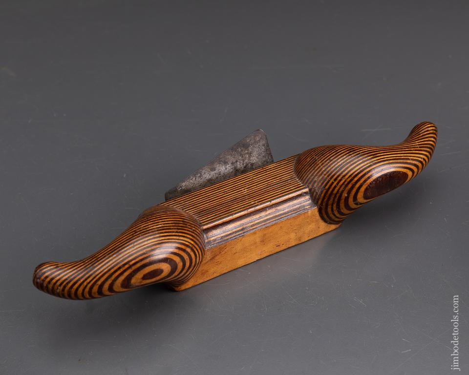 Stunning Ram's Horn Scraper Plane in Contrasting Maple and Mahogany - EXCALIBUR 30