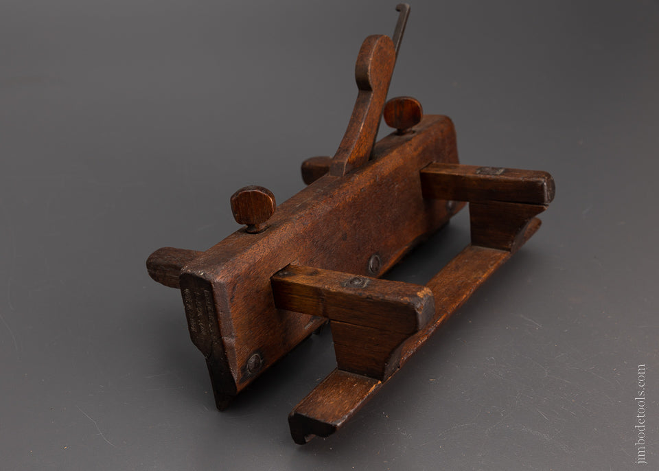 Fine F. NICHOLSON LIVING IN WRENTHAM Yellow Birch 18th Century Plow Plane 1683-1753 - EXCELSIOR 104476