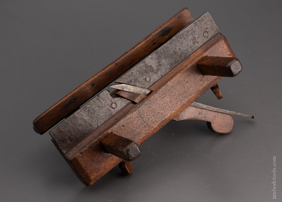 Fine F. NICHOLSON LIVING IN WRENTHAM Yellow Birch 18th Century Plow Plane 1683-1753 - EXCELSIOR 104476