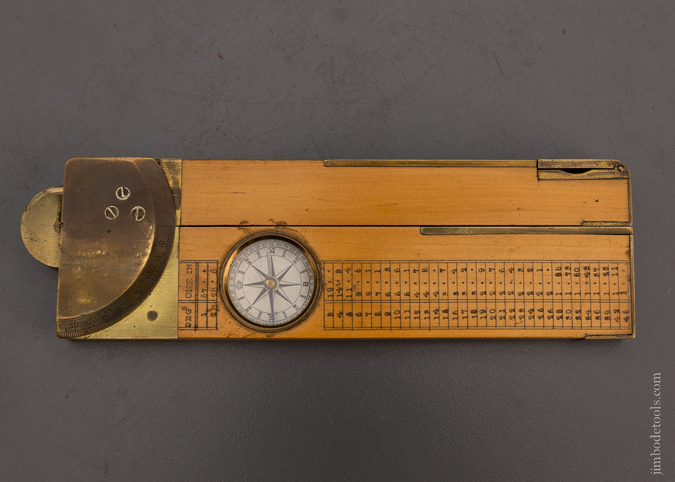 Solid Boxwood Clinometer Combination Tool with Compass EXCE