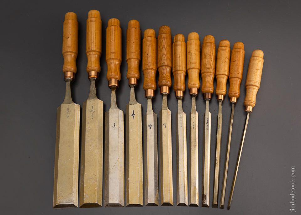 Dead Mint Set of 12 BUCK BROS. Paring Chisels - EXCELSIOR 105031