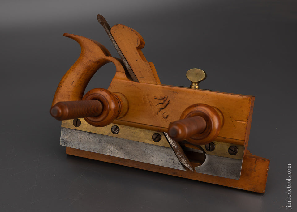 Drop Dead Stunning Solid Box wood Plow Plane by G.W. DENISON - EXCELSIOR 106465