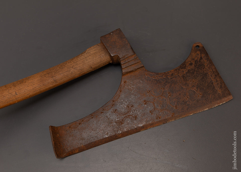 Gorgeous 18th Century Single Bevel Side Axe - EXCELSIOR 109190