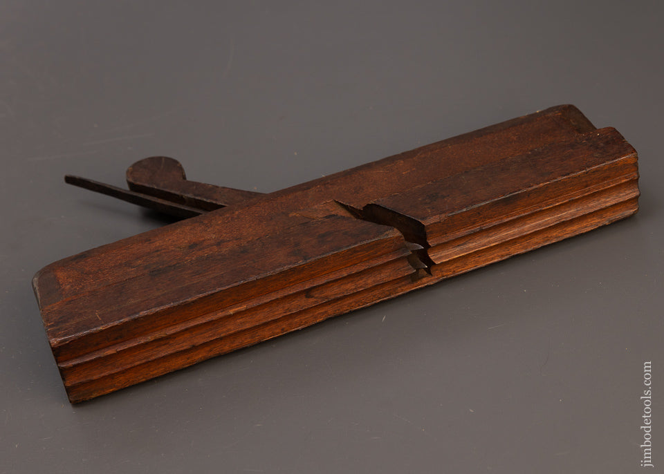 Awesome F. NICHOLSON WRENTHAM Bead & Follow Moulding Plane 18th Century Yellow Birch - EXCELSIOR 109410