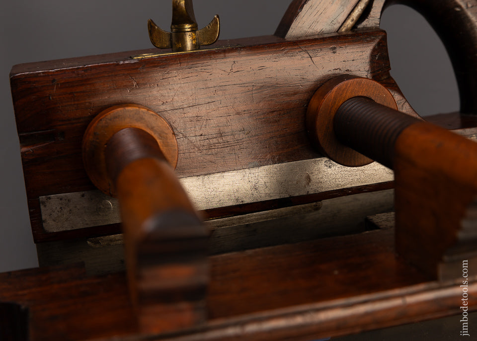 Spectacular Solid Rosewood Fancy Plow Plane with Bone Inserts H.L. KENDALL BALTIMORE - EXCELSIOR 110241