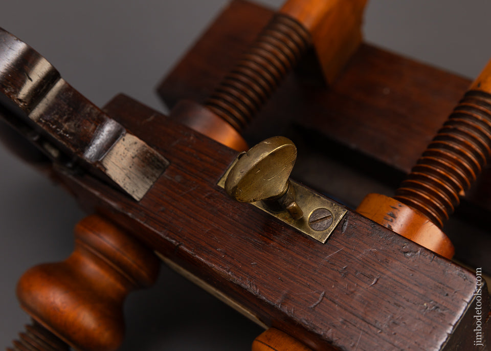 Spectacular Solid Rosewood Fancy Plow Plane with Bone Inserts H.L. KENDALL BALTIMORE - EXCELSIOR 110241